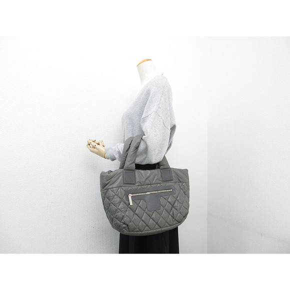 CHANEL Coco Cocoon Tote Bag Handbag khaki Green - Picture 11 of 11